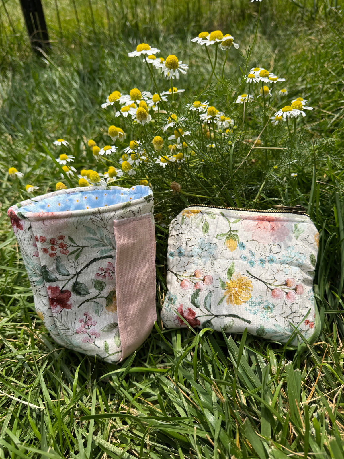 Postcards & Petals – Insulated Koozie & Wallet Set