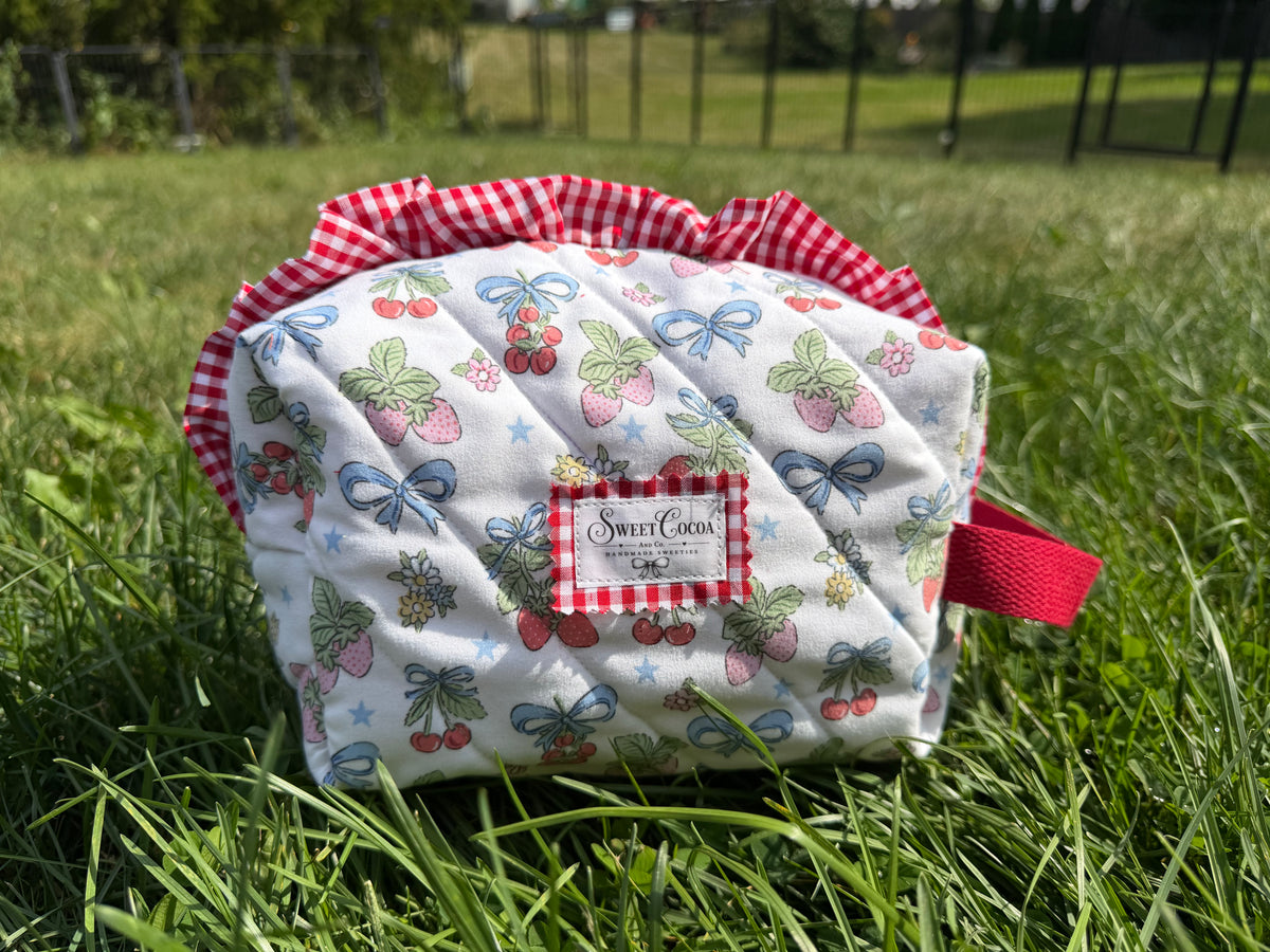 Little Miss Berry {Signature Large Cosmetic Bag}